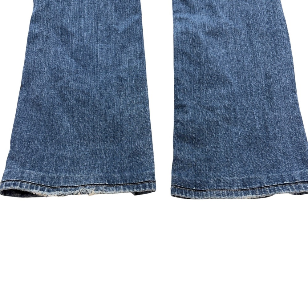 Miss Me Womens Jeans 32 Bootcut Blue Low Rise Distressed Embellished JP5002 - Picture 10 of 16